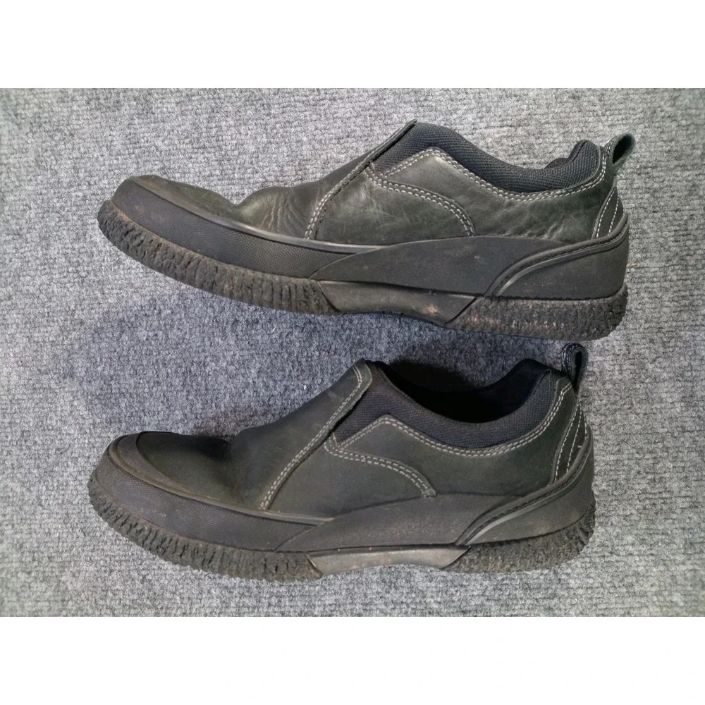 L.L.Bean Men's Black Leather Slip-On Shoes Size 11 M Casual Loafers 056455